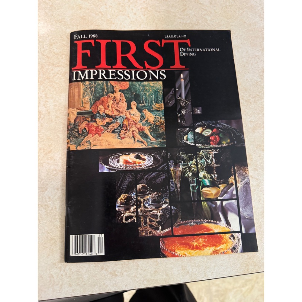 Vintage First Impressions International Dining Magazine Fall 1988 Guide